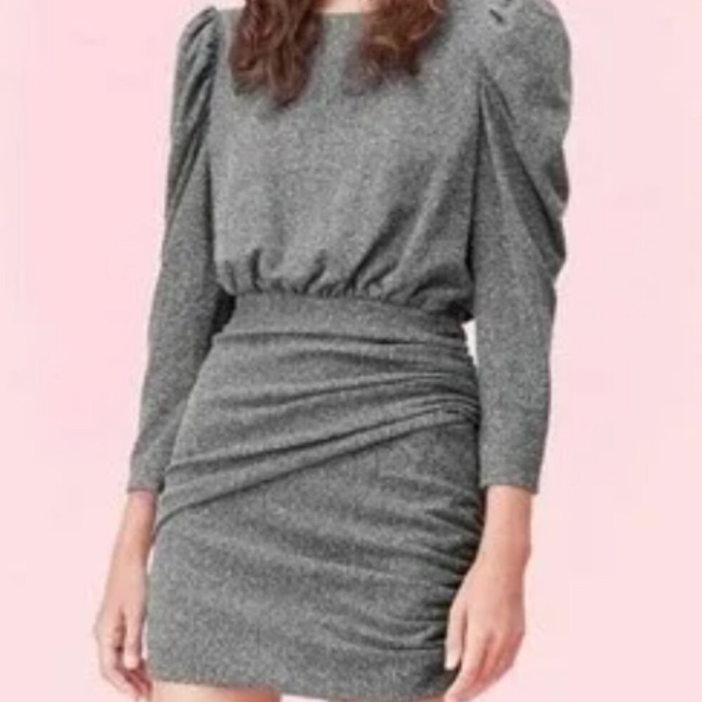 Rebecca Taylor La Vie Mini French Terry Dress Grey Size Small OG price $295!
